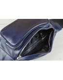 Фотография Кожаная синяя удобная сумка на пояс - бананка 8032731-SGE