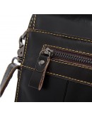 Фотография Удобная кожаная мужская сумка через плечо коричневая 7060