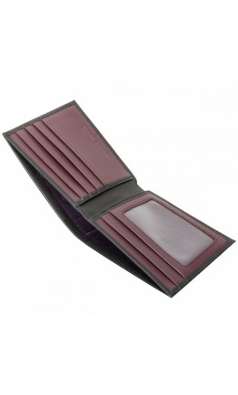 Мужской кошелек Smith & Canova 90015 Asquith (Black-Burgundy)