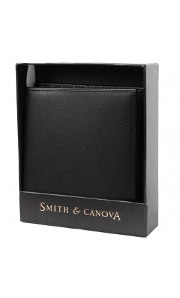 Мужской кошелек Smith & Canova 90015 Asquith (Black-Burgundy)