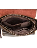 Фотография Удобная кожаная коричневая повседневная сумка m9040