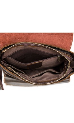 Удобная кожаная коричневая повседневная сумка m9040