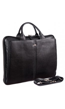 Черный кожаный мужской портфель Desisan 910-01