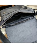 Фотография Темно-синяя кожаная сумка через плечо 52111-SGE