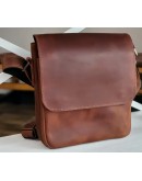 Фотография Рыжая кожаная винтажная мужская сумка на плечо 72112-SGE-V