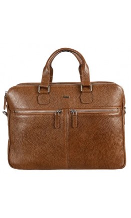 Рыжая кожаная мужская сумка-портфель на 3 отделения Desisan 912-315