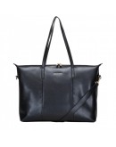 Фотография Женская кожаная черная сумка Smith & Canova 92905 Cambridge (Black)