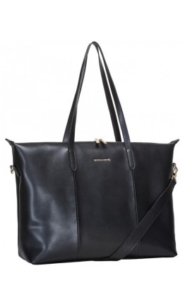 Женская кожаная черная сумка Smith & Canova 92905 Cambridge (Black)