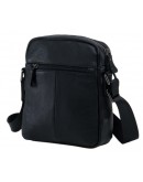 Фотография Небольшая кожаная мужская черная сумка 9815A