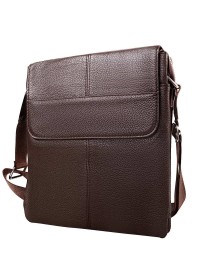 Удобная мужская коричневая кожаная сумка A25-064C