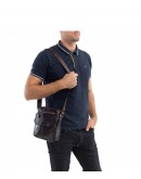 Фотография Мужская плечевая сумка, коричневый цвет A25-1108C