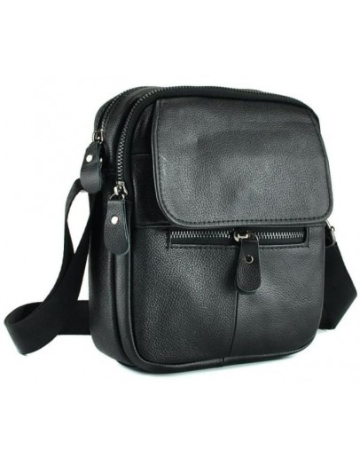 Фотография Мужская черная небольшая сумка на плечо A25-1169A