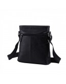 Фотография Черная кожаная сумка - планшетка без клапана A25-1223A