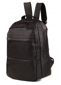 Рюкзак мужской черный кожаный мягкий A25-333A