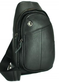 Черная сумка мужская на плечо - слинг A25-396A