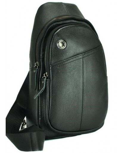 Фотография Черная сумка мужская на плечо - слинг A25-396A