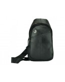 Фотография Черная сумка мужская на плечо - слинг A25-396A