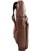 Фотография Рюкзак коричневый кожаный на одну шлейку A25-6896C
