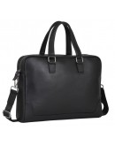 Фотография Черная деловая кожаная мужская сумка A25-9905A
