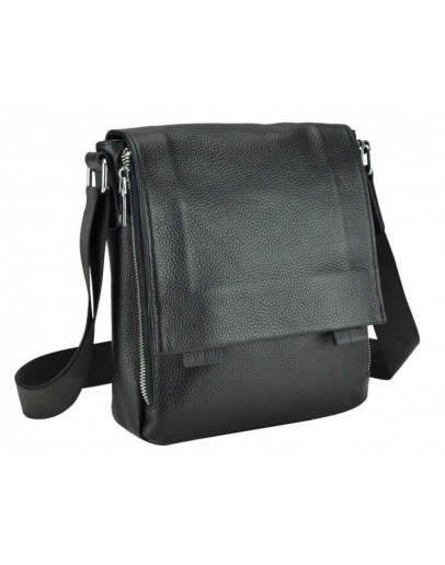 Фотография Черная кожаная сумка на плечо A25F-002A