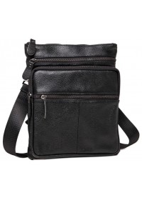 Мужская черная кожаная сумка планшетка A25F-0118A