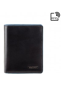 Черный кошелек для мужчины Visconti ALP84 Smith (Italian Black)