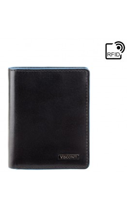 Черный кошелек для мужчины Visconti ALP84 Smith (Italian Black)