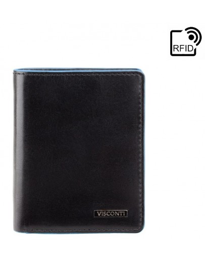 Фотография Черный кошелек для мужчины Visconti ALP84 Smith (Italian Black)