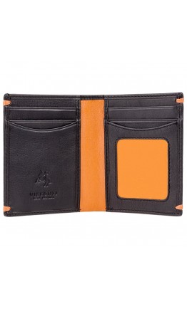 Кожаный оригинальный кошелек Visconti AP60 Thun (Black Orange)