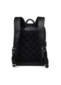 Черный модный кожаный мужской рюкзак B3-019A