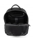 Фотография Черный кожаный городской мужской рюкзак B3-034A