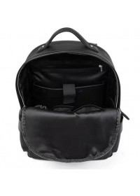 Черный кожаный городской мужской рюкзак B3-034A