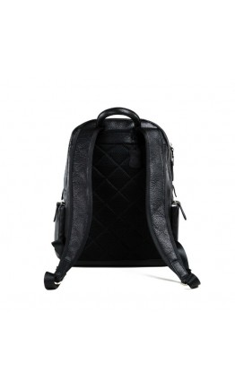 Удобный кожаный рюкзак мужской черного цвета B3-047A