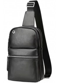 Черный кожаный мужской рюкзак B3-066A