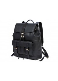Кожаный черный мужской рюкзак B3-1653A