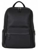 Фотография Мужской рюкзак черного цвета кожаный B3-167A