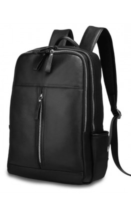 Мужской кожаный рюкзак черного цвета B3-1692A