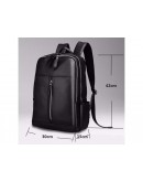 Фотография Мужской кожаный рюкзак черного цвета B3-1692A