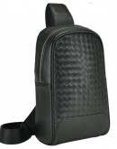 Фотография Черный мужской кожаный слинг на плечо B3-1700A
