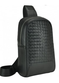 Черный мужской кожаный слинг на плечо B3-1700A