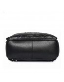 Фотография Черный кожаный рюкзак мужской с тиснением B3-1716A