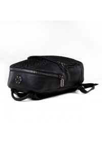 Черный кожаный рюкзак мужской с тиснением B3-1716A