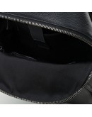 Фотография Черный кожаный рюкзак мужской с тиснением B3-1716A