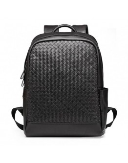 Стильный кожаный черный мужской рюкзак B3-1741A