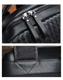 Фотография Стильный кожаный черный мужской рюкзак B3-1741A