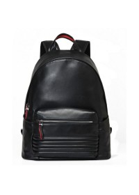 Кожаный стильный черный мужской рюкзак B3-2001A