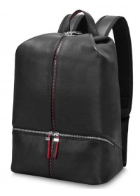 Черный модный кожаный мужской рюкзак B3-2639A
