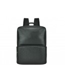 Фотография Мужской кожаный рюкзак черного цвета B3-8605A