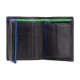 Черный кошелек Visconti BD22 Dr. No (Black Cobalt Green)