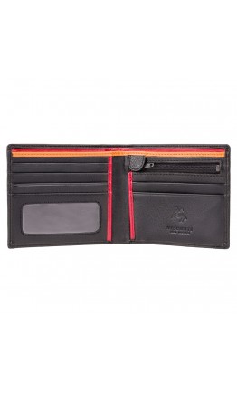 Мужской удобный кошелек Visconti BD707 Le-chifre (Black Red Orange)